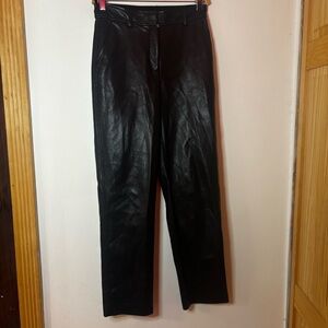 Aritzia Babaton Command Pant in Vegan Leather Size 4